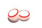 PS4 cиликоновые накладки на стики dualshock 4 (White-Red) (2шт)
